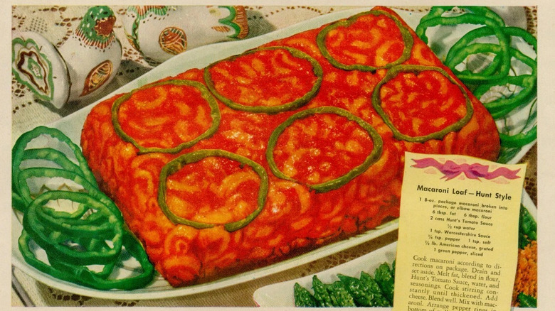 Hunt's style Macaroni loaf with green peppers