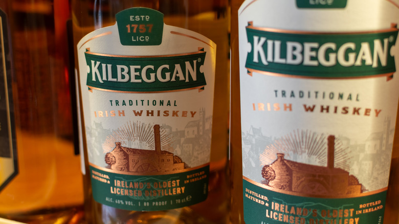 Two bottles of Kilbeggan Irish Whiskey