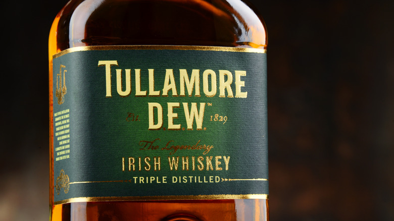 A Tullamore Dew Irish Whiskey bottle