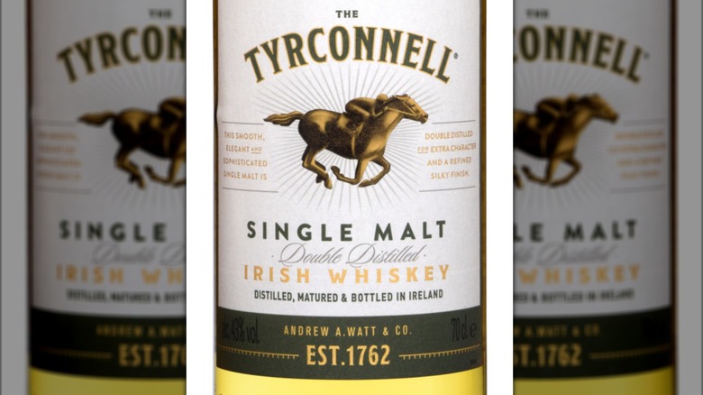 A Tyrconnell Single Malt Irish Whiskey bottle