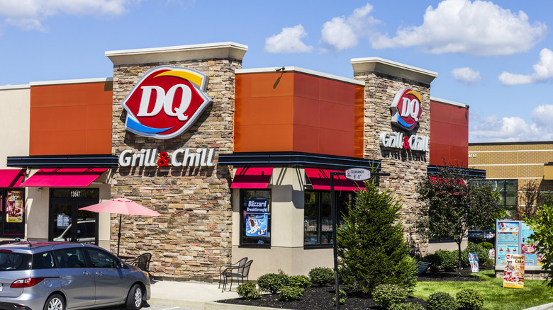 Outside a Dairy Queen restaurant