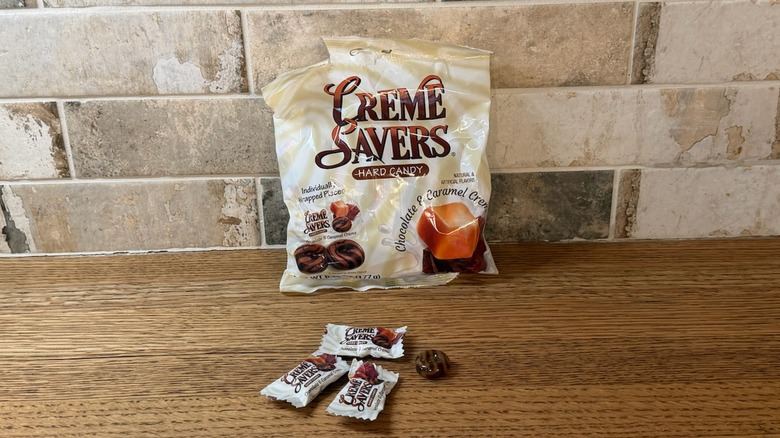 Creme Savers hard candy on table