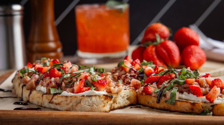 Strawberry bacon jam bruschetta by Biaggi's Ristorante Italiano