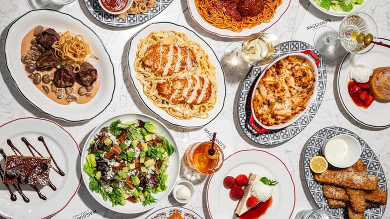 Delicious family-style dishes at Maggiano's Little Italy