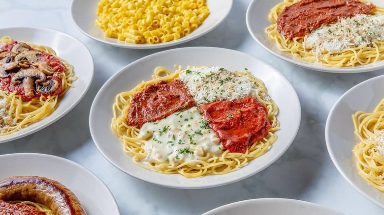 The Old Spaghetti Factory plates classic Italian dishes