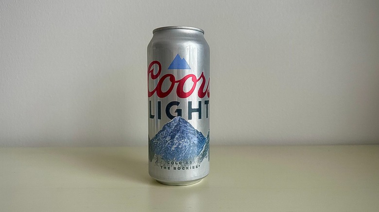 The front of a can of Coors Light