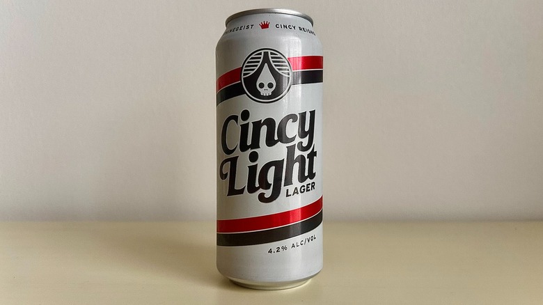 The front of a can of Cincy Light