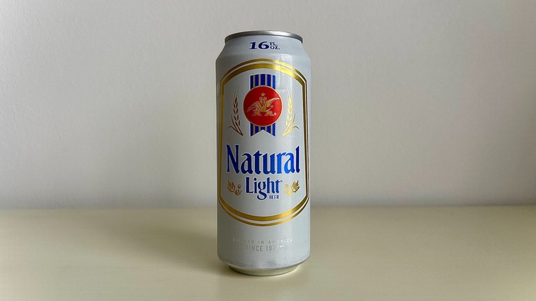 The front of a can of Natural Light