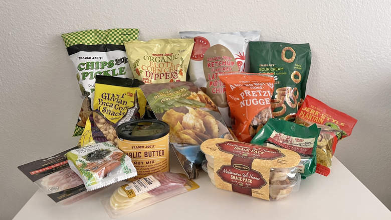 Different salty snack snacks from Trader Joe's