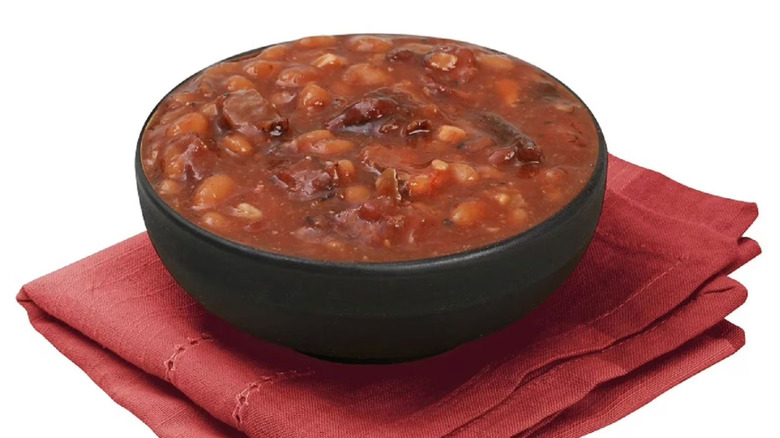 Member's Mark BBQ Baked Beans with brisket in a bowl.