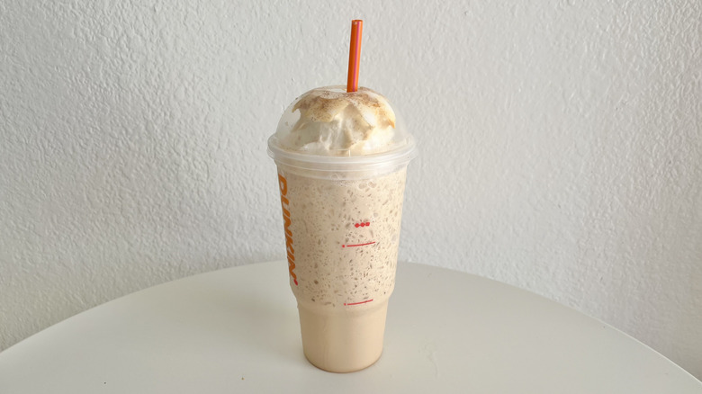 Customized Cinnamon Toast Crunch Frozen Coffee on a table