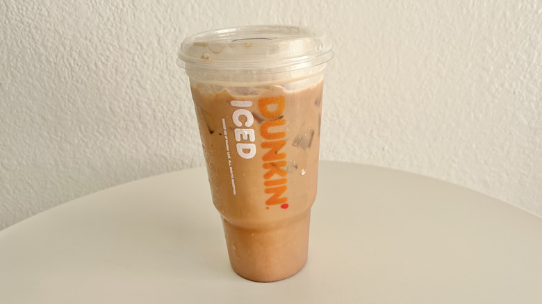 Iced Nutella Latte close-up on a table