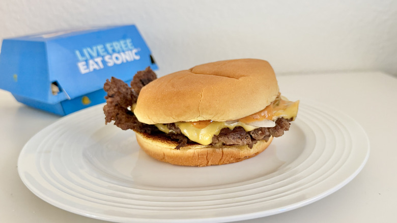 Original Sonic Smasher with sauce dripping out