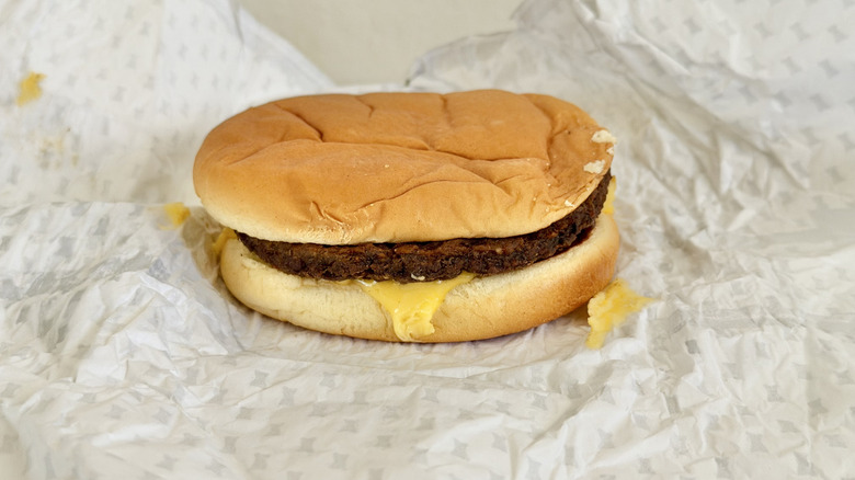 Plain Sonic Cheeseburger on a wrapper