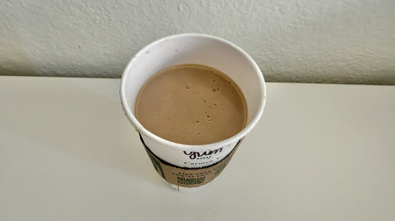 Oil on top of the Hot Samoa Cookie Latte