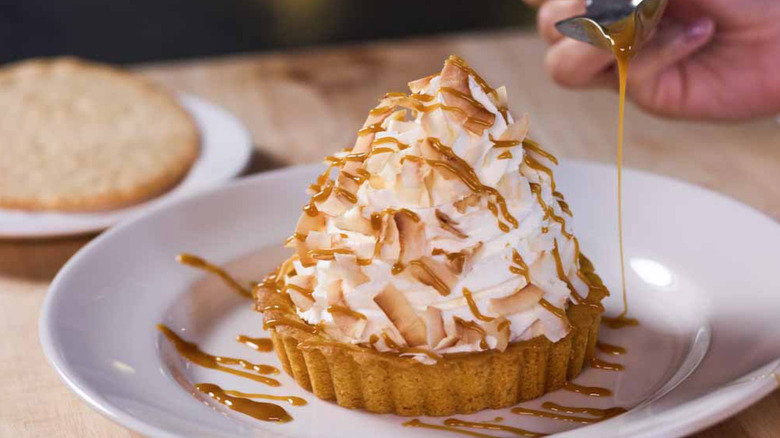 The Capital Grille coconut cream pie on a plate.