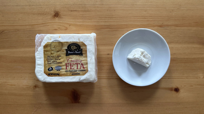 Boar's Head Creamy Feta on small white plate