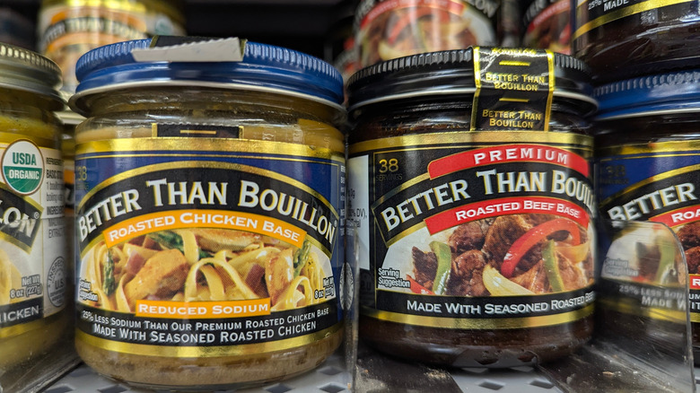 Jars of Better Than Bouillon on Shelf