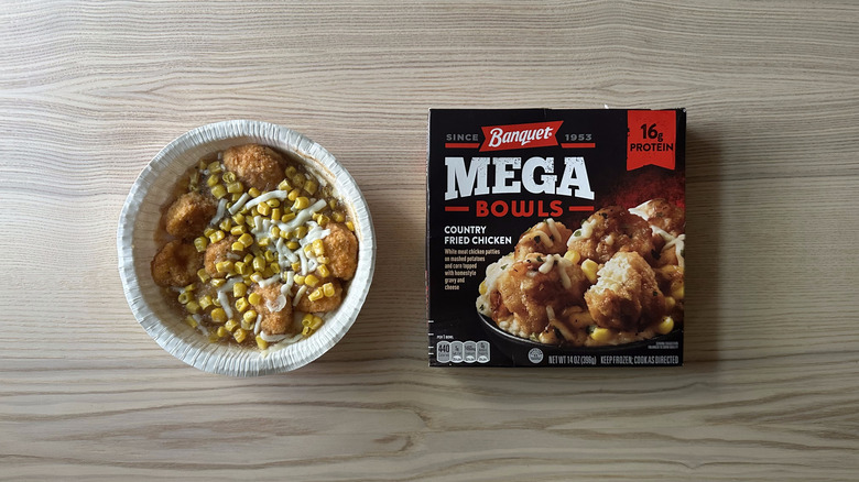 Banquet Country Fried Chicken Mega Bowl on wooden table