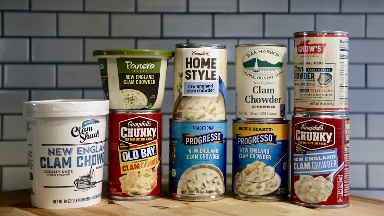 store-bought clam chowders