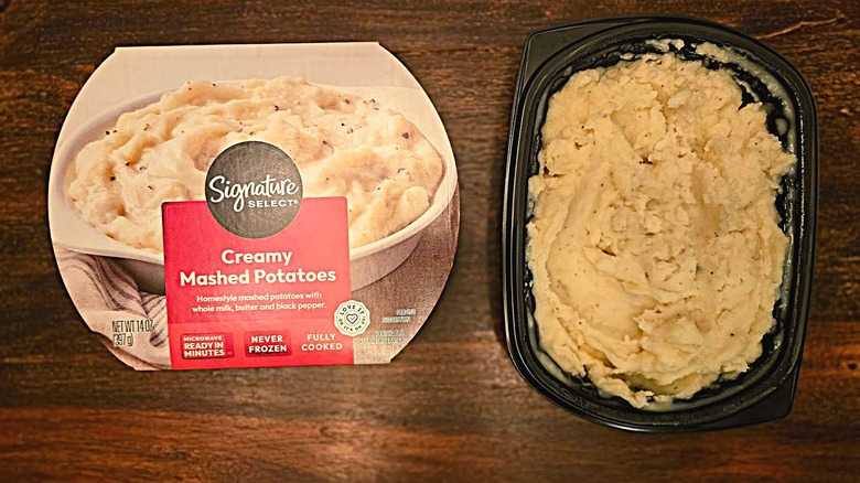 Signature Select Creamy mashed potatoes box and package