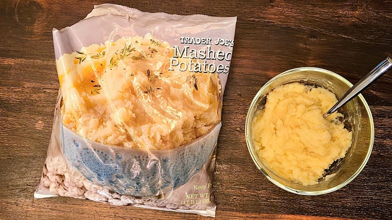 Trader Joe's mashed potatoes and dish