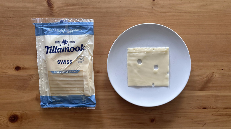 Tillamook Swiss on wooden table
