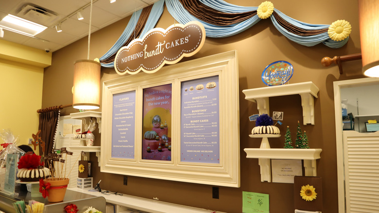 Inside a Nothing Bundt Cake store