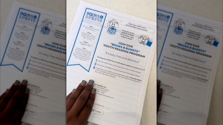 Bundts & Books reading program paper