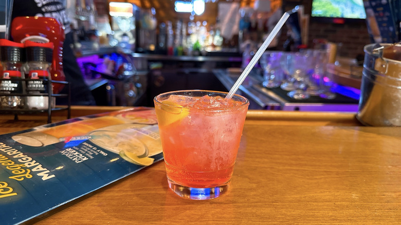 Texas Roadhouse Porch Rocker cocktail on a bar
