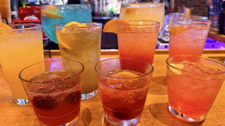Texas Roadhouse cocktails on a bar