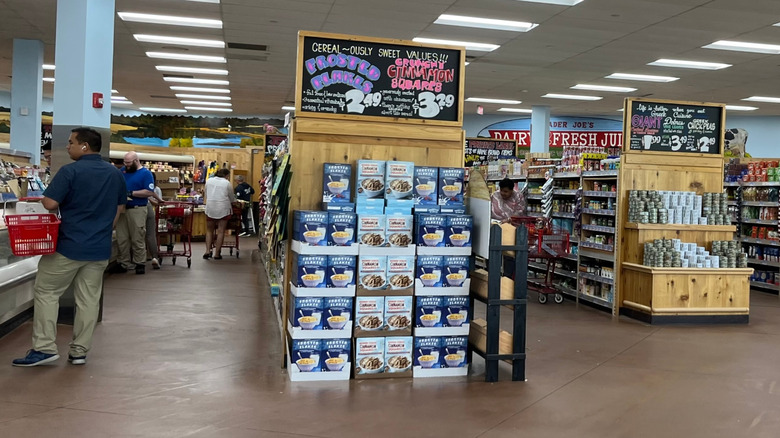 Fairly empty Trader Joe's aisles