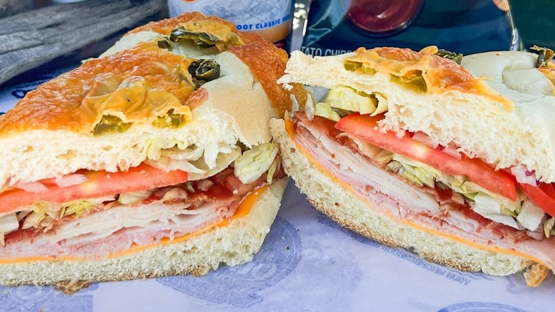 split sandwich from Port of Subs