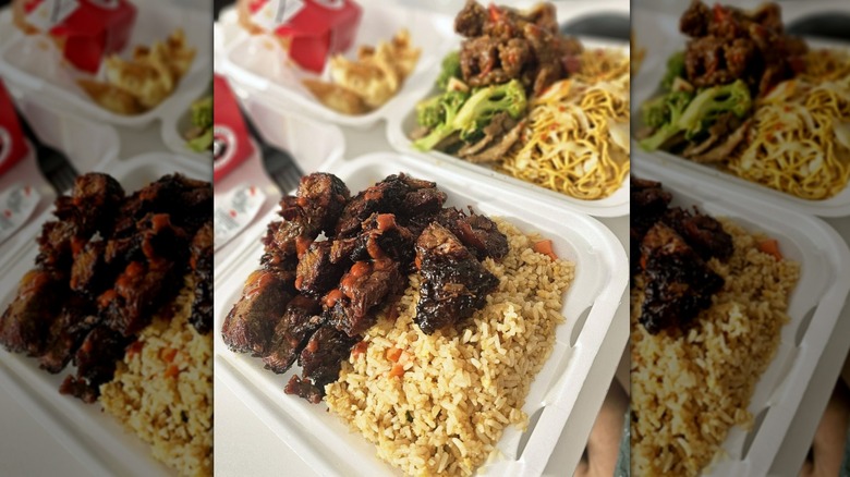 Bigger Plate featuring brisket and fried rice