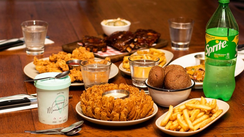 Family meal from Outback Steakhouse