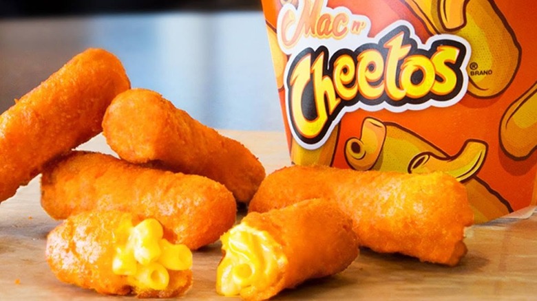 Close up of promo shot for Mac n Cheetos