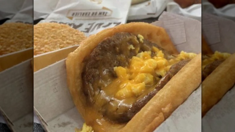 Mirrored image of Waffle Taco in box