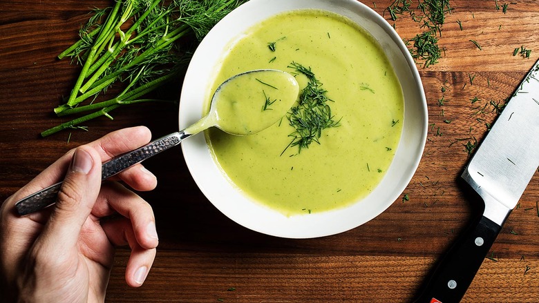 Creamy Cannellini-Broccoli Soup