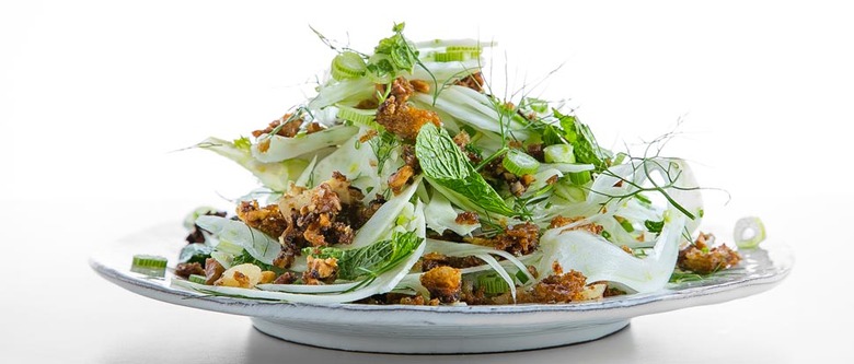 Fennel Salad with Bread Crumbs, Walnuts and Anchovy Vinaigrette