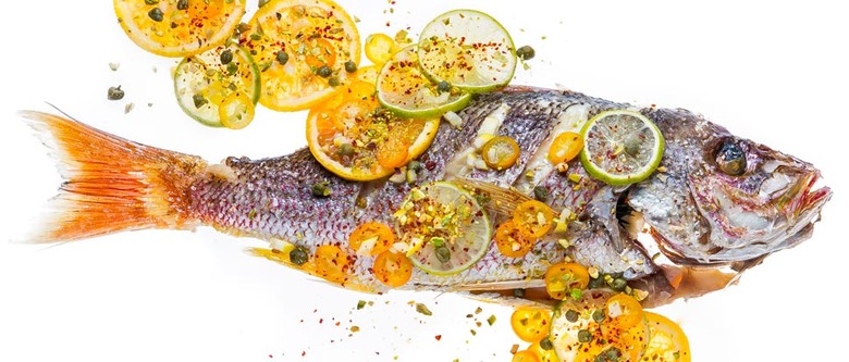 Roasted Red Snapper with Citrus and Pistachios