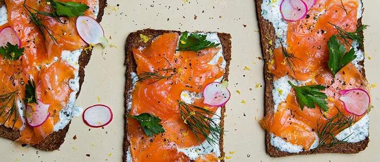 Smoked Salmon on Rye Toast