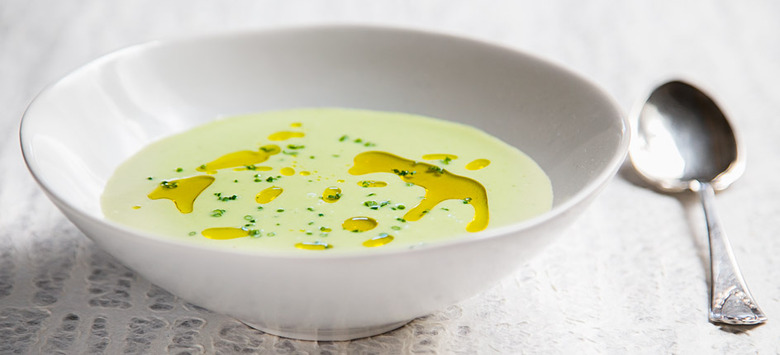 Green Grape and Hazelnut Gazpacho