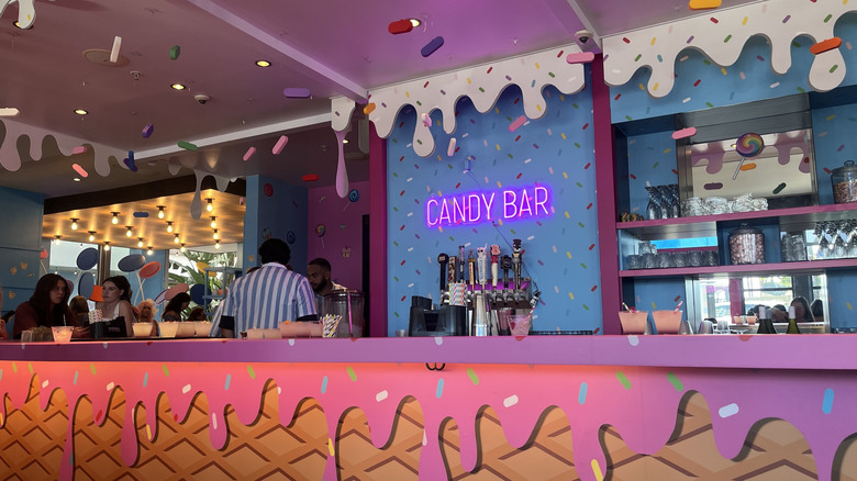 The bar area at the Candy Land Cafe