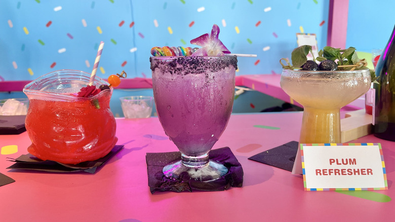 Various cocktails from the Candy Land Cafe