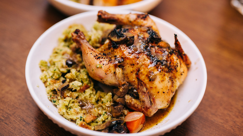 roasted Cornish game hen