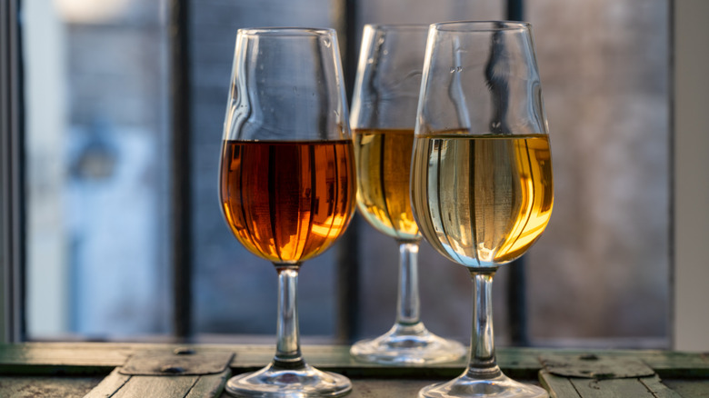 Glasses of sherry