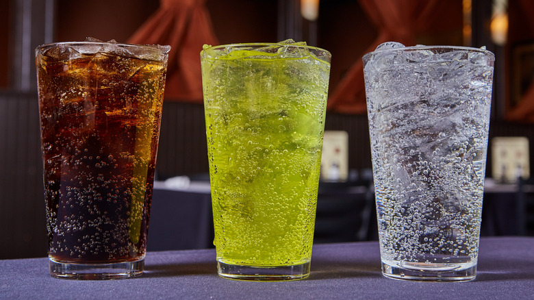 lineup of Pepsi products including Pepsi, Mountain Dew, and Starry soda