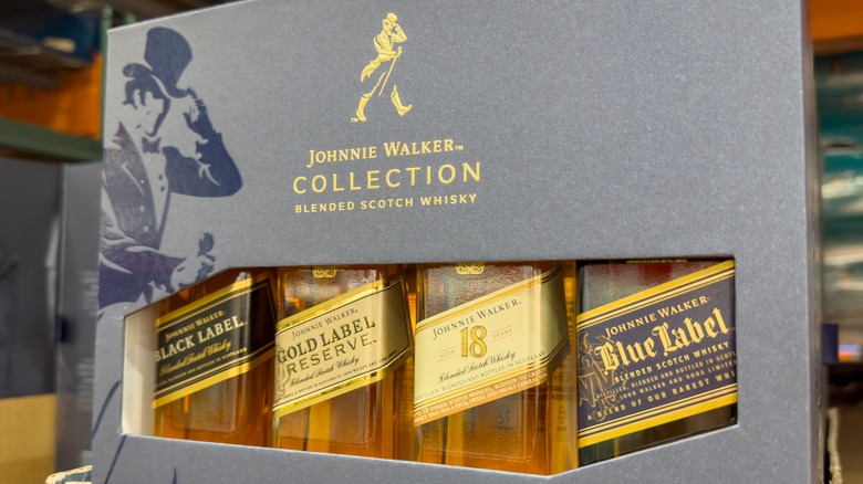 the Johnnie Walker Collection box on a store shelf
