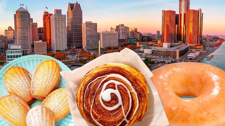 baked goods and Detroit skyline