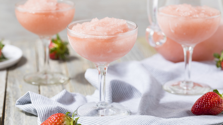 pink frozen slushie cocktails